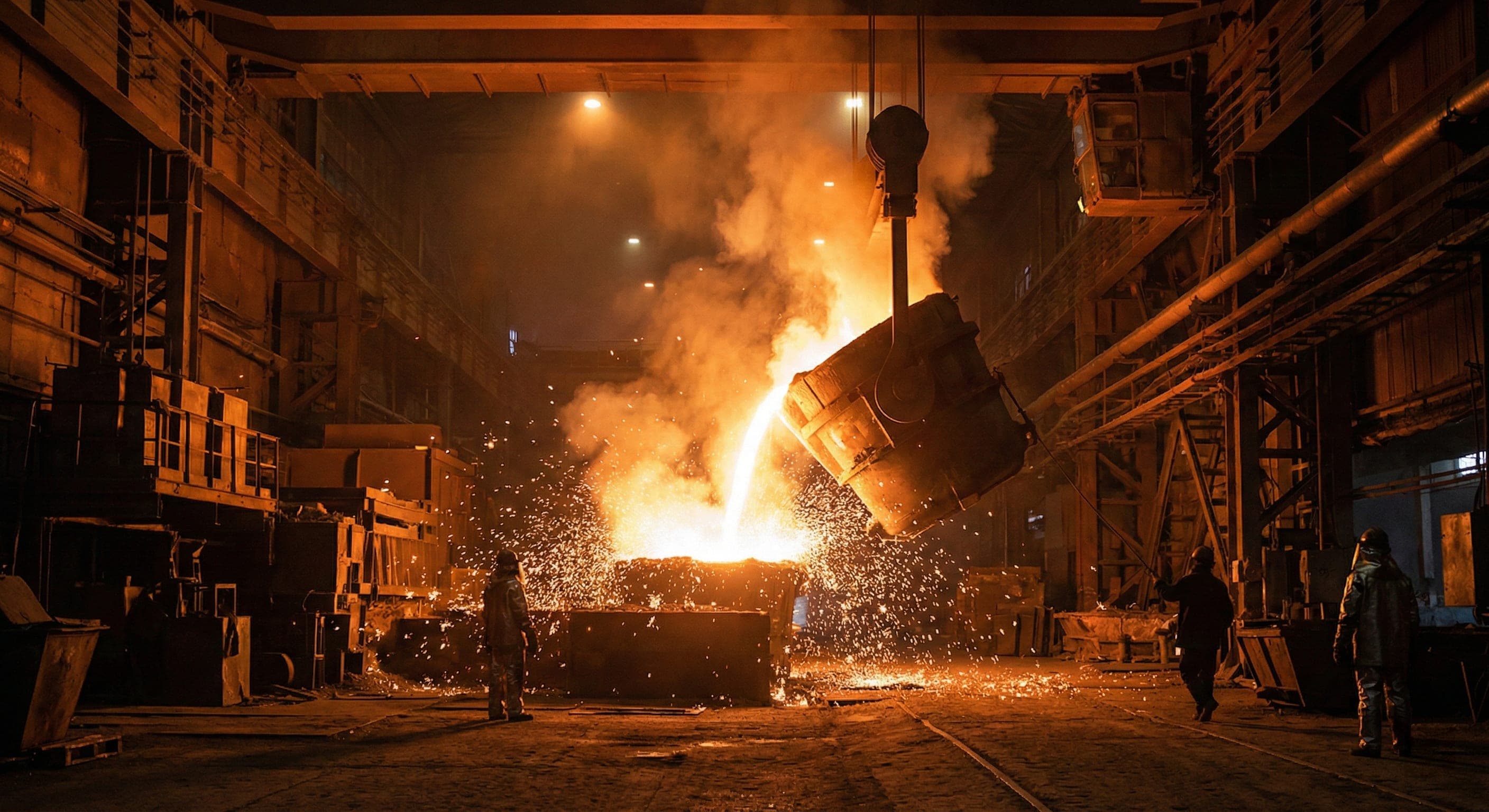 Molten steel production at a primary integrated steel plant