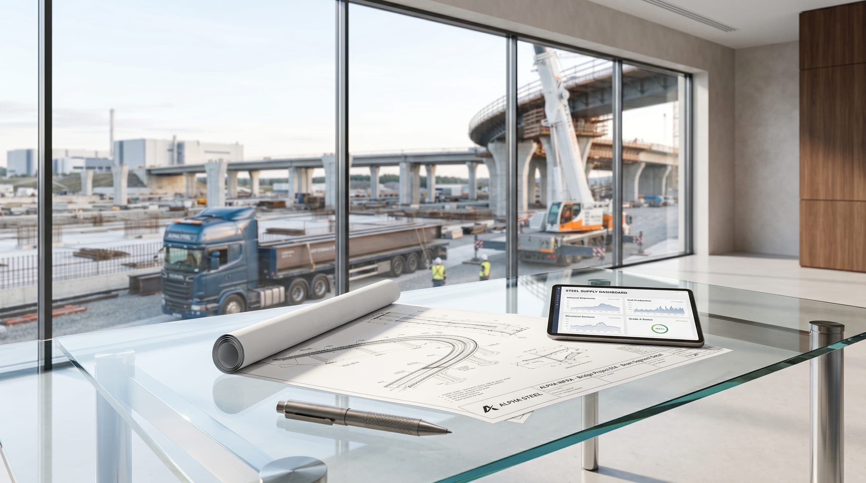 Engineering blueprints and a calculator on a desk representing complex BOQ management