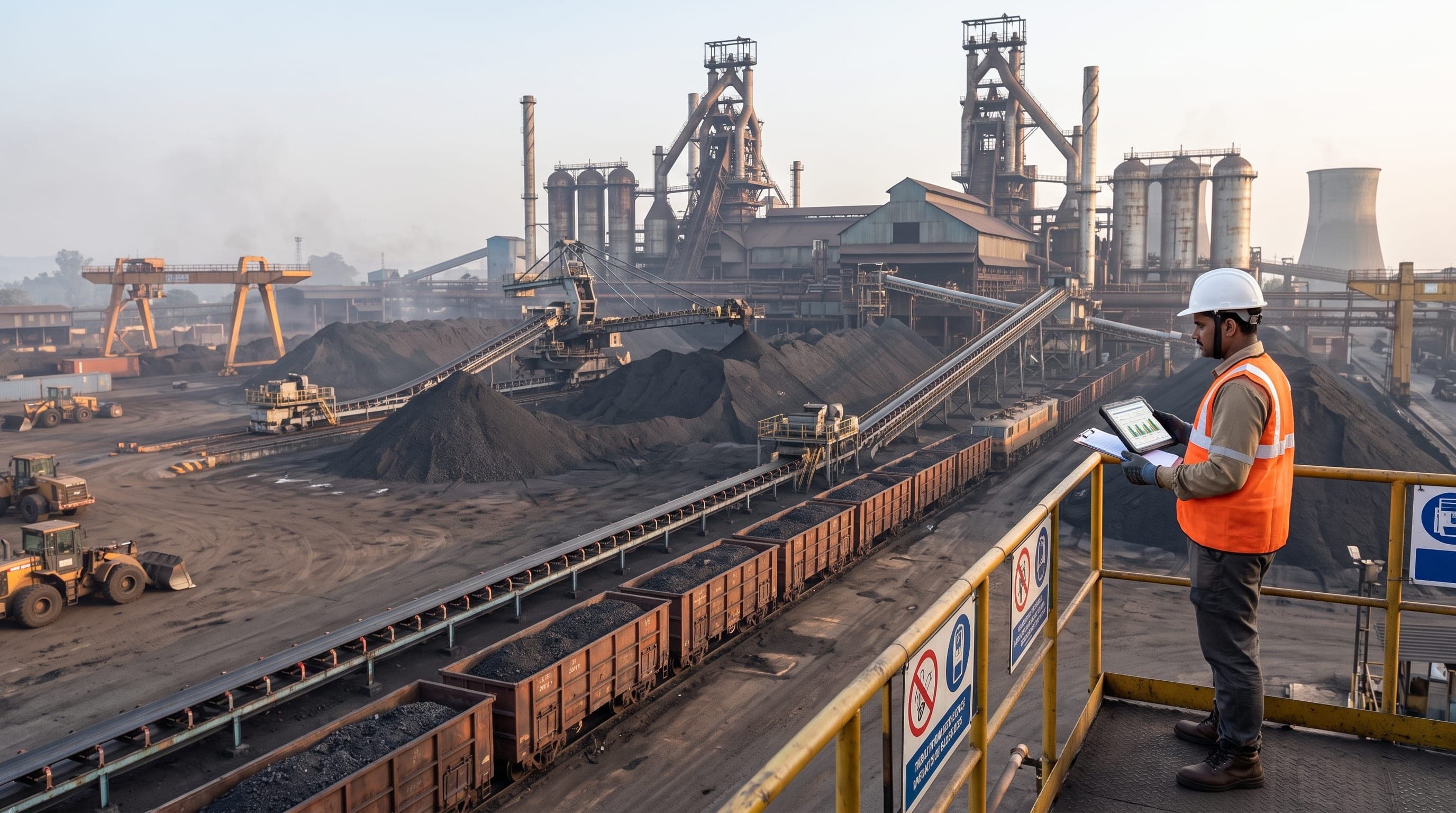 Metallurgical coke and raw-material handling at an Indian steelmaking facility